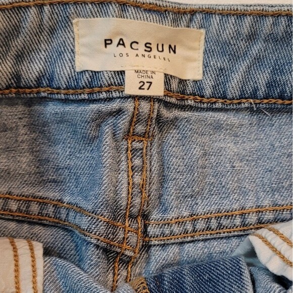 PacSun Distressed Hem Denim Skirt Size 27 - Picture 5 of 8